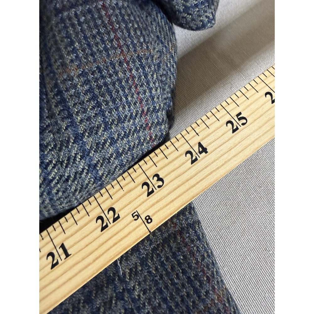 VINTAGE Brooks Brothers Blazer Size 46L Brown Houndstooth Plaid Union Wool USA - Picture 3 of 16